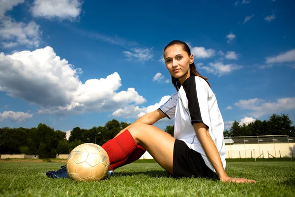 Soccer girl — Stock Photo, Image