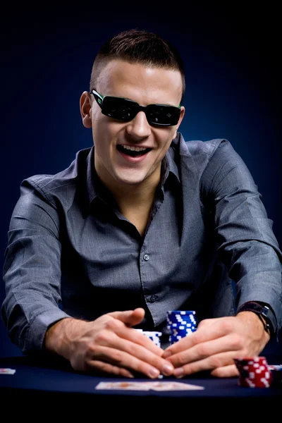 Jogador de poker — Fotografia de Stock