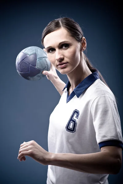 Handball girl — Stock Photo, Image