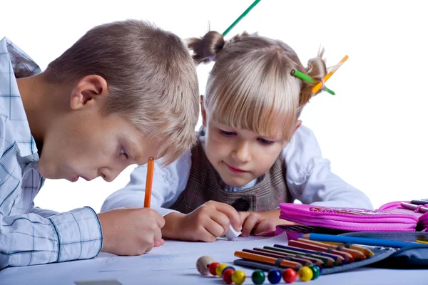 Drawing children Stock Image