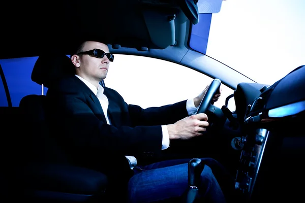 Driving man — Stock Photo, Image