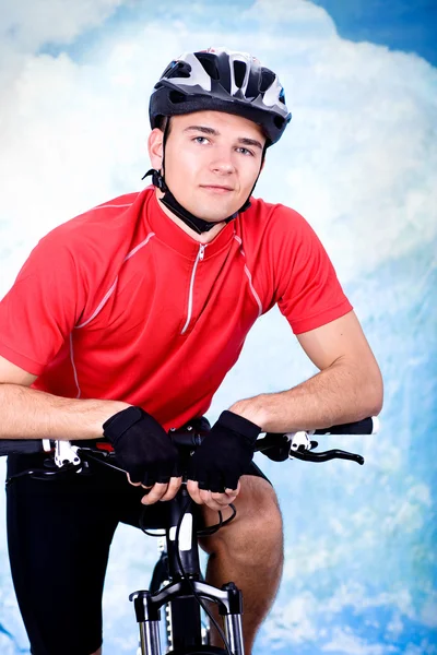 Ciclismo homem — Fotografia de Stock