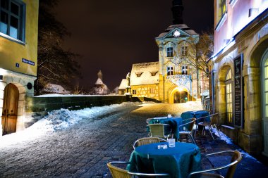 Bamberg at night clipart