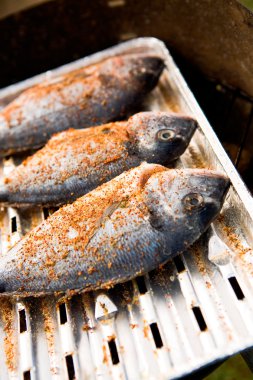 Grilled fish clipart