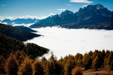 Hiking in Dolomite clipart