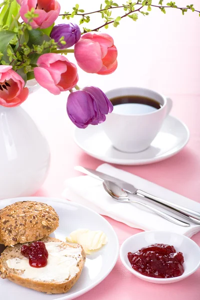 Pink breakfast — Stock Photo, Image