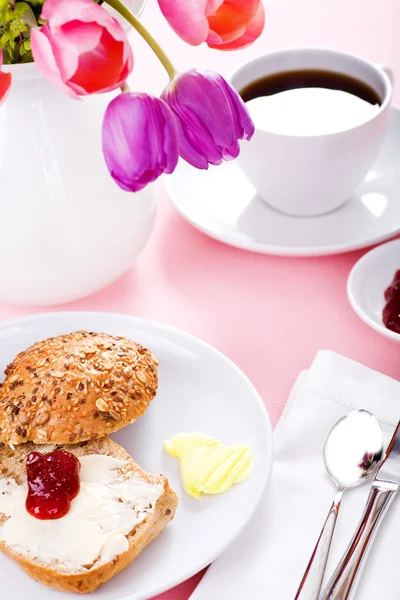 Café da manhã rosa — Fotografia de Stock