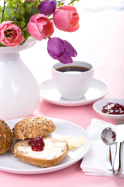 Café da manhã rosa — Fotografia de Stock