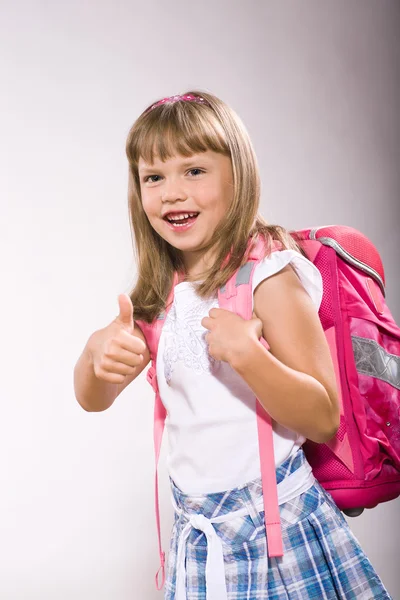 First grader girl — Stock Photo, Image