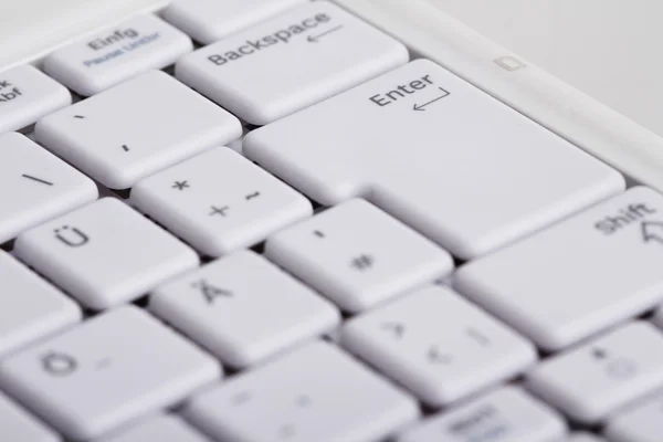 Netbook keyboard white — Stock Photo, Image