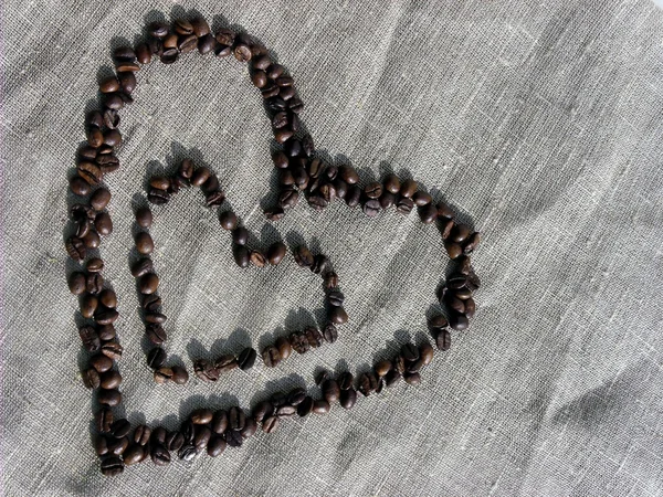 Kaffe hjärta — Stockfoto