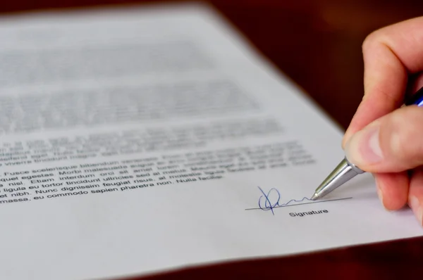 stock image Signing Document