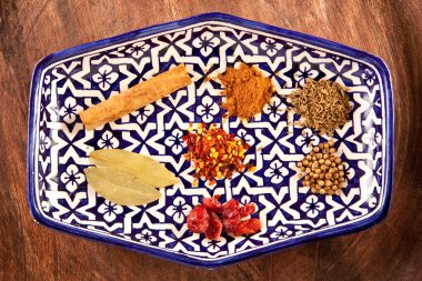 Moroccan spices clipart