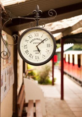 Railway clock clipart