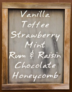 Ice cream menu clipart