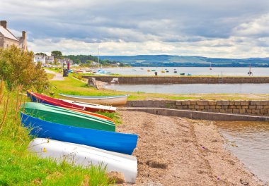 Boats at Findhorn clipart