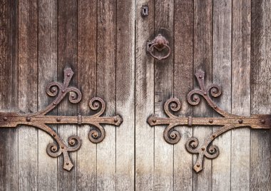 Old wooden door clipart