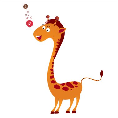 Singing giraffe clipart