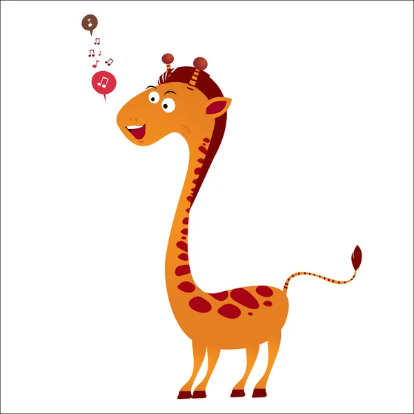 Girafe chantante — Image vectorielle