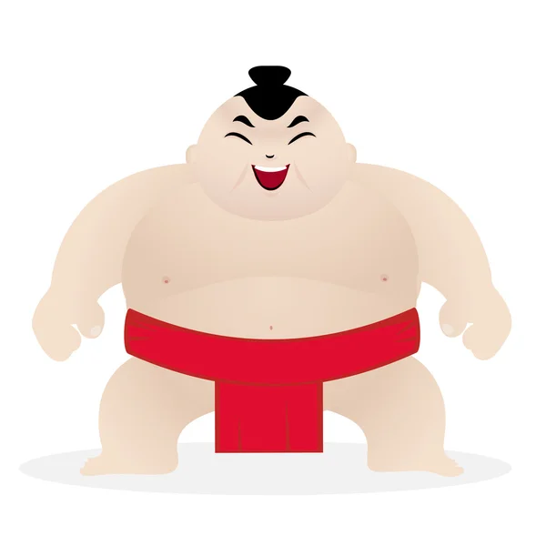Carino lottatore di sumo — Vettoriale Stock