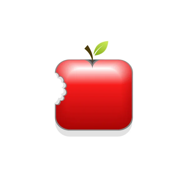 Ícone de maçã vermelha — Vetor de Stock