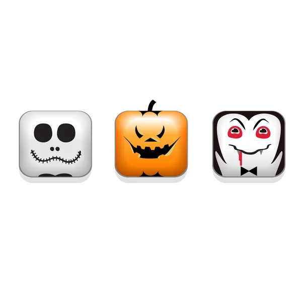 Conjunto de ícones vetoriais de Halloween — Vetor de Stock