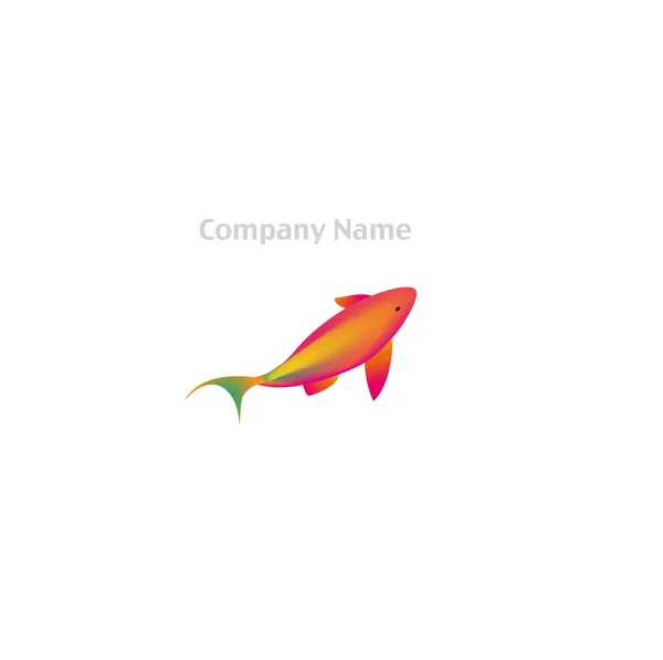 Логотип радужной рыбы — стоковый вектор