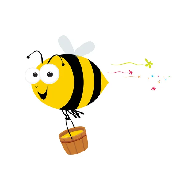 Bee and Honey — Stock Vector