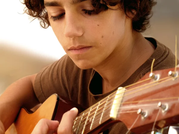 Closeup of Young Musician — Stock Photo, Image