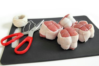 Preparing Stuffed Veal Scallopini clipart