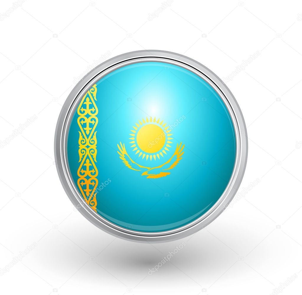 Download Kazakhstan flag — Stock Vector © emirmd #6308247