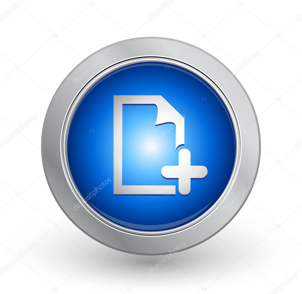 3D Blue Button  New document   Stock Vector  emirmd 6538438