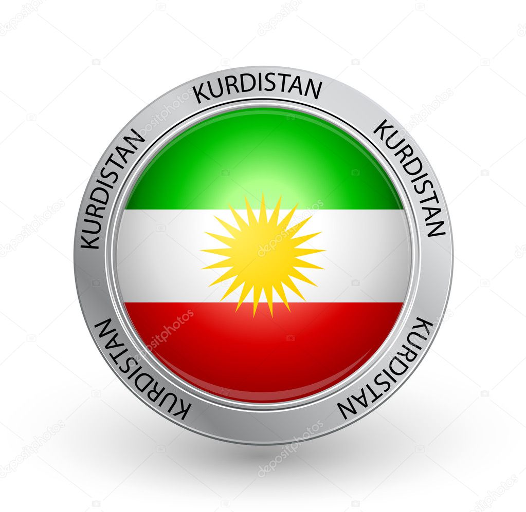 Badge - Kurdistan flag — Stock Vector © emirmd #6610910