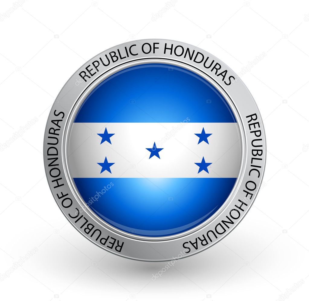 Badge - Flag of Republic of Honduras — Stock Vector © emirmd #6612465