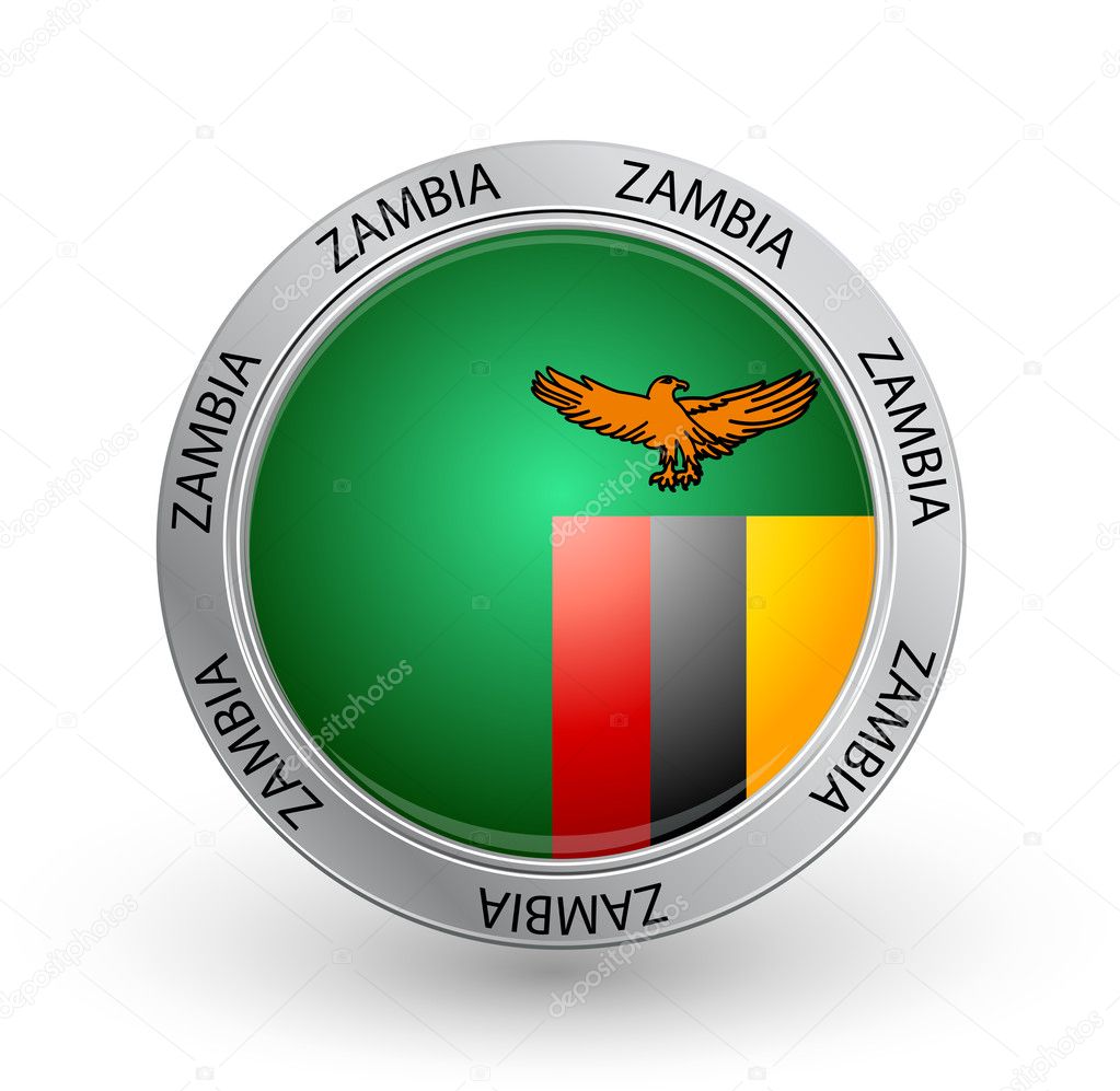 Badge - Zambia flag — Stock Vector © emirmd #6614333