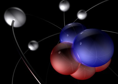 Atom molecule 3 clipart