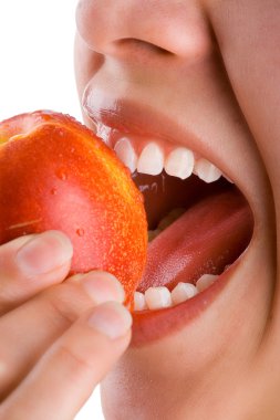 Peach Bite 3 clipart