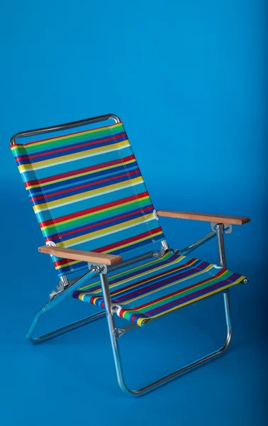 Chaise de plage en bleu — Photo