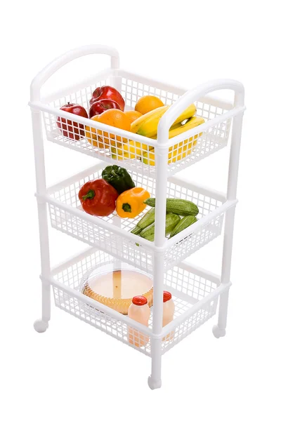Košík s ovocem — Stock fotografie
