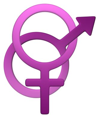 Feminine-Male symbol clipart