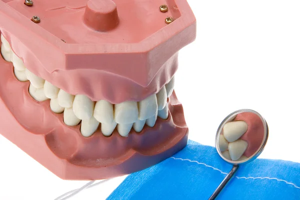 Molde dental y espejo 3 — Foto de Stock