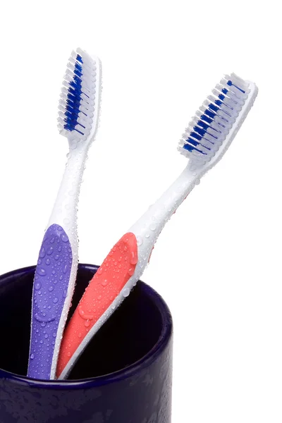 3 diş fırçaları — Stok fotoğraf