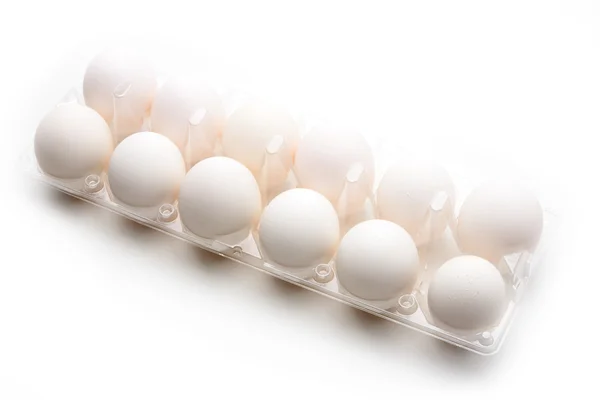 Яйца на футляре — стоковое фото