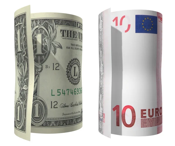 Dólar e Euro 1 — Fotografia de Stock
