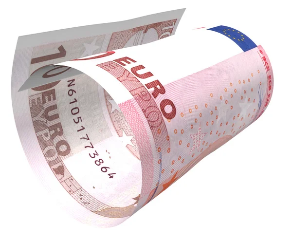 Euro dobrado — Fotografia de Stock