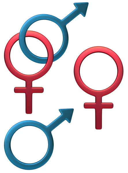 Женский мужской символ — стоковое фото