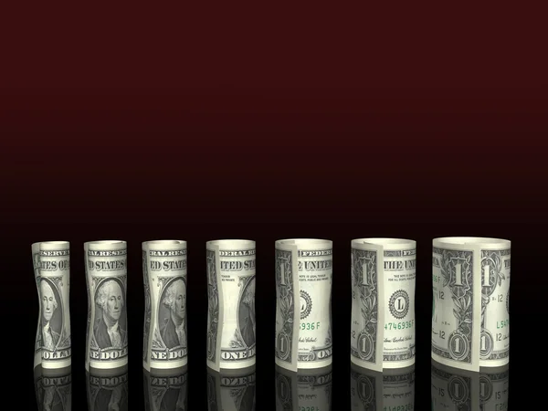 Dolar faturaları grafiği — Stok fotoğraf
