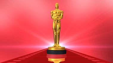 Film award on red carpet clipart