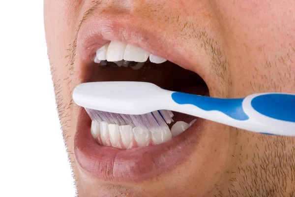 Montura y cepillo de dientes — Foto de Stock