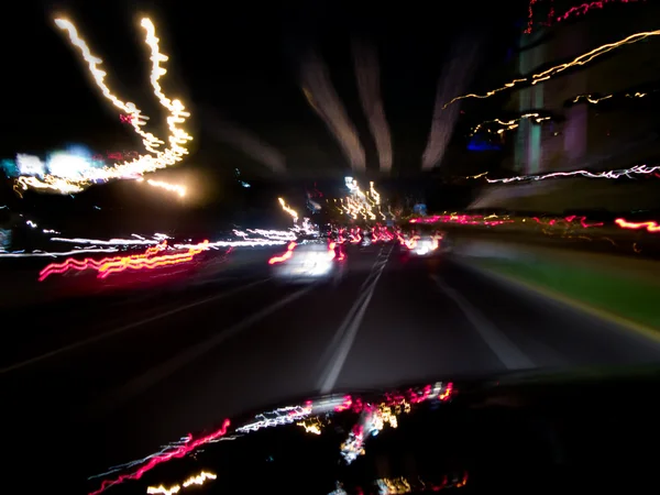 stock image Blurred city ride.